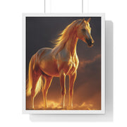 Majestic Horse Vertical Framed Poster | Horse Decor, Animal Art, Wall Art, Equestrian Gift, Nature Decor