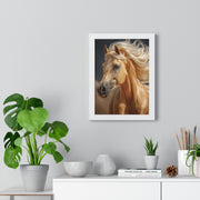 Majestic Horse Vertical Framed Poster, Animal Wall Art, Home Décor, Equestrian Gifts, Nature Lover Print, Office Decoration