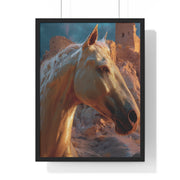 Majestic Horse Vertical Framed Poster | Elegant Horse Wall Art, Home Decor, Equine Lover Gift, Nature-Inspired Decoration, Animal Art Print