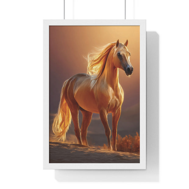 Majestic Horse Framed Poster - Equestrian Art, Farmhouse Decor, Wall Art, Horse Lover Gift, Nature Print