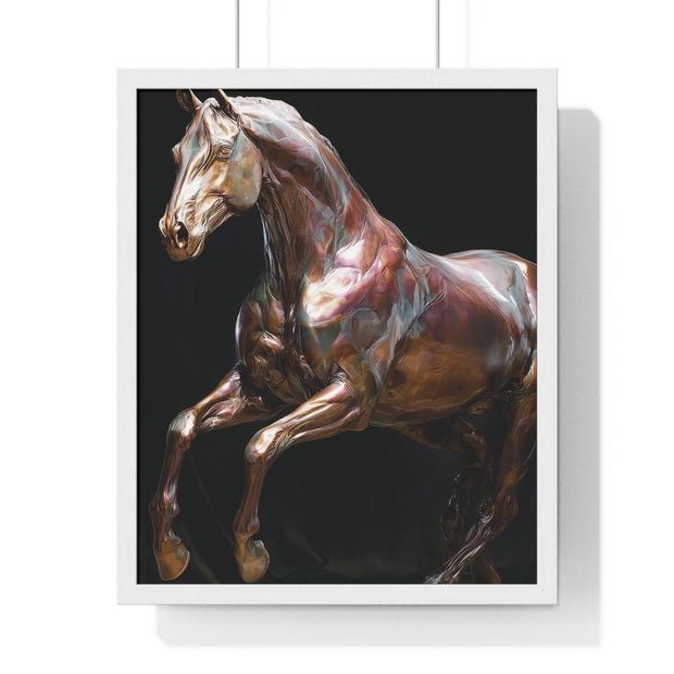 Elegant Horse Art Print, Home Decor, Equestrian Wall Art, Gift for Horse Lovers, Framed Poster Decoration