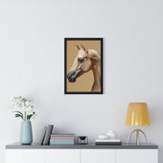 Elegant Horse Portrait Framed Poster, Wall Art for Horse Lovers, Home Decor, Equestrian Gift, Animal Themed Decor
