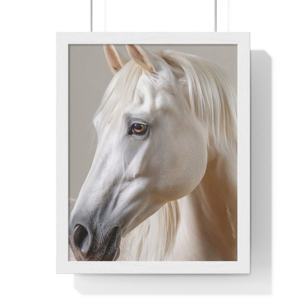 Elegant Horse Portrait Framed Art, Wall Decor, Home Decor, Equestrian Gift, Modern Wall Art