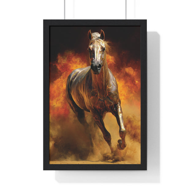Majestic Horse Framed Poster | Wall Art for Animal Lovers, Equestrian Home Decor, Gift for Horse Enthusiasts, Motivational Art, Equine Decor