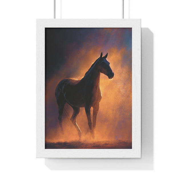 Majestic Horse Vertical Framed Poster - Art Print, Equine Decor, Horse Lover Gift, Home Wall Art, Office Decoration