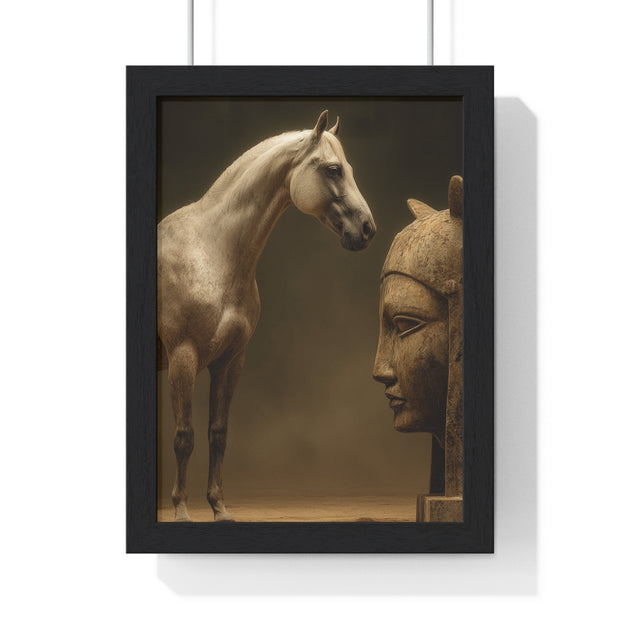 Elegant Equine Art Poster, Horse Wall Decor, Framed Horse Photography, Animal Lover Gift, Home Office Art, Equestrian Decor