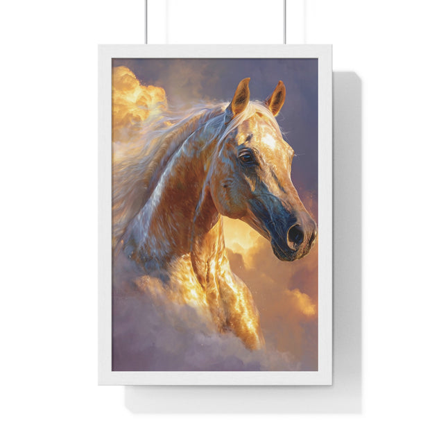 Stunning Horse Artwork Vertical Framed Poster, Horse Lovers Gift, Equestrian Home Decor, Animal Wall Art, Unique Gift Idea