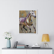 Equine Art Vertical Framed Poster, Horse Wall Decor, Equestrian Gift, Interior Design Accent, Equine Enthusiast Home Decor