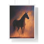 Majestic Horse Vertical Framed Poster - Art Print, Equine Decor, Horse Lover Gift, Home Wall Art, Office Decoration