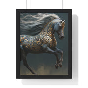 Elegant Horse Art Print, Vertical Framed Poster, Equine Decor, Home Wall Art, Gift for Horse Lovers, Contemporary Art