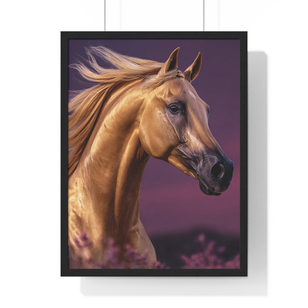 Majestic Horse Framed Poster | Equine Art Print for Home Decor | Ideal Gift for Horse Lovers, Equestrian Decor, Wall Art