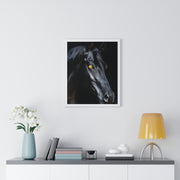 Elegant Horse Portrait Wall Art, Framed Horse Print, Home Decor, Animal Lover Gift, Equine Artwork, Living Room Decoration