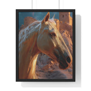 Majestic Horse Vertical Framed Poster | Elegant Horse Wall Art, Home Decor, Equine Lover Gift, Nature-Inspired Decoration, Animal Art Print