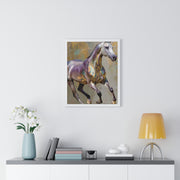 Equine Art Vertical Framed Poster, Horse Wall Decor, Equestrian Gift, Interior Design Accent, Equine Enthusiast Home Decor