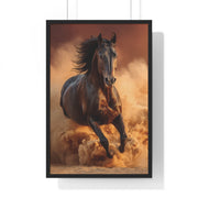 Galloping Wild Horse Framed Poster, Equine Wall Art, Nature Decor, Horse Lover Gift, Rustic Home Decor, Farmhouse Artwork
