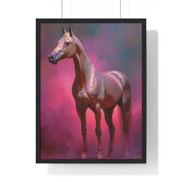 Elegant Horse Wall Art Print, Vertical Framed Poster, Equestrian Decor, Horse Lover Gift, Home Aesthetic, Animal Art