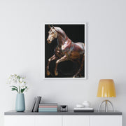 Elegant Horse Art Print, Home Decor, Equestrian Wall Art, Gift for Horse Lovers, Framed Poster Decoration
