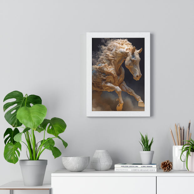 Stunning Horse Art Print, Vertical Framed Poster, Home Decor, Equestrian Gift, Wall Art