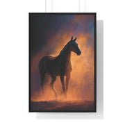Majestic Horse Vertical Framed Poster - Art Print, Equine Decor, Horse Lover Gift, Home Wall Art, Office Decoration