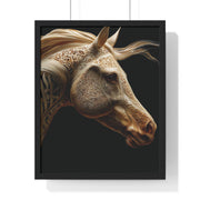 Elegant Horse Framed Art Print, Equine Wall Decor, Horse Lover Gift, Home Decor, Animal Artwork, Equestrian Style