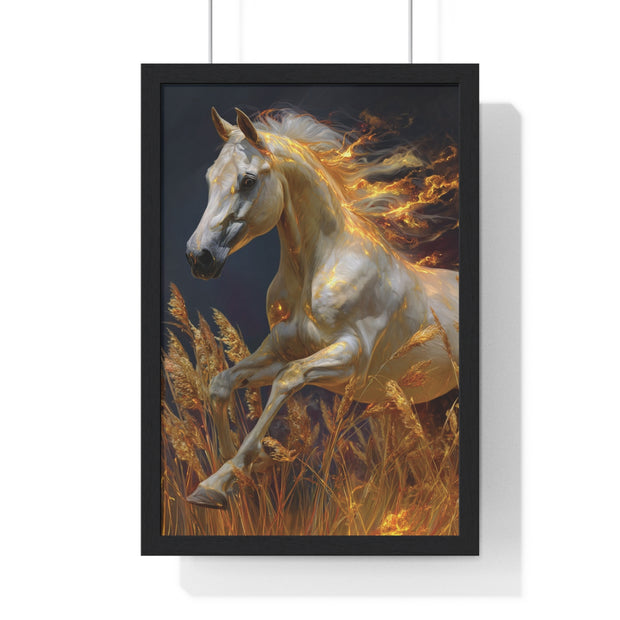 Majestic Horse Framed Art Print - Equestrian Decor, Nature Wall Art, Horse Lover Gift, Home Decoration, Animal Poster
