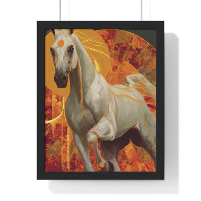 Majestic Horse Art Print, Vertical Framed Poster for Horse Lovers, Equine Wall Decor, Equestrian Gifts, Nature-Inspired Home Art