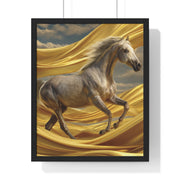 Majestic Horse Framed Poster - Equine Wall Art, Home Decor, Gift for Horse Lovers, Equestrian Art, Nature Inspired Decoration