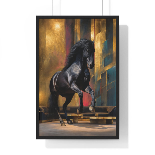 Elegant Horse Art Print, Framed Wall Decor, Equine Painting, Home Office Decor, Animal Lover Gift, Birthday, Anniversary, Christmas