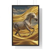 Majestic Horse Framed Poster - Equine Wall Art, Home Decor, Gift for Horse Lovers, Equestrian Art, Nature Inspired Decoration