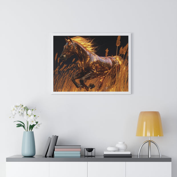 Majestic Horse Framed Poster | Horse Wall Art, Equestrian Decor, Animal Lover Gift, Home Decor, Rustic Wall Art