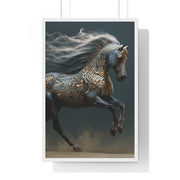 Elegant Horse Art Print, Vertical Framed Poster, Equine Decor, Home Wall Art, Gift for Horse Lovers, Contemporary Art