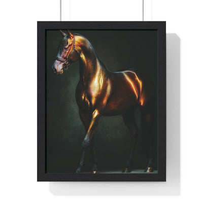 Elegant Horse Art Print, Vertical Framed Poster, Vintage Horse Decor, Animal Wall Art, Equestrian Gift, Equine Home Decoration