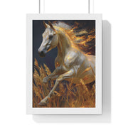 Majestic Horse Framed Art Print - Equestrian Decor, Nature Wall Art, Horse Lover Gift, Home Decoration, Animal Poster