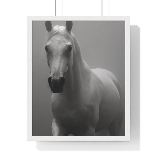 Elegant Equine Wall Art Decor, Black and White Horse Poster, Modern Home Decoration, Animal Lover Gift, Equine Photography Print