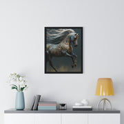 Elegant Horse Art Print, Vertical Framed Poster, Equine Decor, Home Wall Art, Gift for Horse Lovers, Contemporary Art