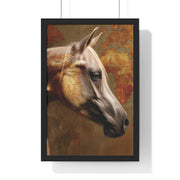 Elegant Horse Framed Poster, Horse Lover Art, Home Decor, Gift for Equestrians, Inspirational Wall Art, Rustic Farmhouse Style