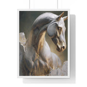 Elegant Horse Sculpture Wall Art, Horse Decor, Modern Framed Poster, Home Decor, Gift for Animal Lovers, Art for Living Room