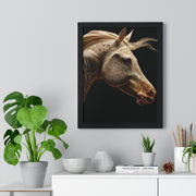 Elegant Horse Framed Art Print, Equine Wall Decor, Horse Lover Gift, Home Decor, Animal Artwork, Equestrian Style