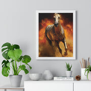 Majestic Horse Framed Poster | Wall Art for Animal Lovers, Equestrian Home Decor, Gift for Horse Enthusiasts, Motivational Art, Equine Decor