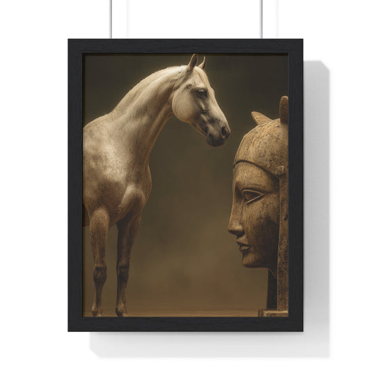 Elegant Equine Art Poster, Horse Wall Decor, Framed Horse Photography, Animal Lover Gift, Home Office Art, Equestrian Decor