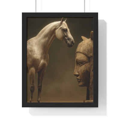 Elegant Equine Art Poster, Horse Wall Decor, Framed Horse Photography, Animal Lover Gift, Home Office Art, Equestrian Decor