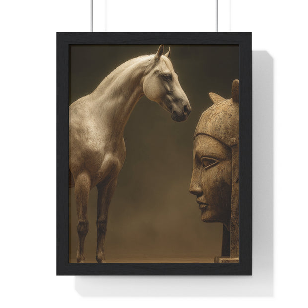 Elegant Equine Art Poster, Horse Wall Decor, Framed Horse Photography, Animal Lover Gift, Home Office Art, Equestrian Decor