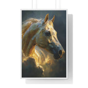 Majestic Horse Vertical Framed Poster, Equine Art, Home Decor, Gift for Horse Lovers, Animal Lovers Wall Art