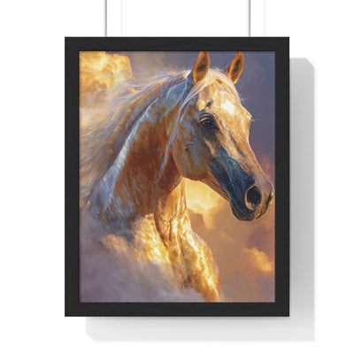 Stunning Horse Artwork Vertical Framed Poster, Horse Lovers Gift, Equestrian Home Decor, Animal Wall Art, Unique Gift Idea