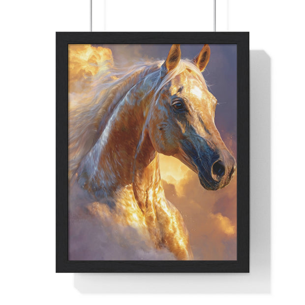 Stunning Horse Artwork Vertical Framed Poster, Horse Lovers Gift, Equestrian Home Decor, Animal Wall Art, Unique Gift Idea