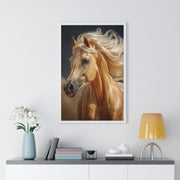 Majestic Horse Vertical Framed Poster, Animal Wall Art, Home Décor, Equestrian Gifts, Nature Lover Print, Office Decoration