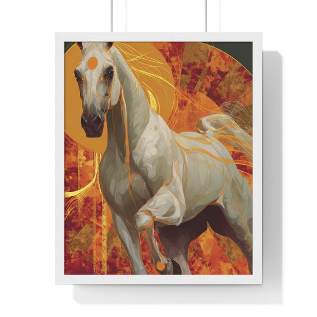 Majestic Horse Art Print, Vertical Framed Poster for Horse Lovers, Equine Wall Decor, Equestrian Gifts, Nature-Inspired Home Art