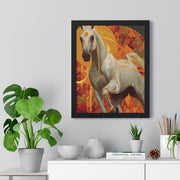 Majestic Horse Art Print, Vertical Framed Poster for Horse Lovers, Equine Wall Decor, Equestrian Gifts, Nature-Inspired Home Art