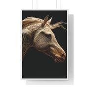 Elegant Horse Framed Art Print, Equine Wall Decor, Horse Lover Gift, Home Decor, Animal Artwork, Equestrian Style
