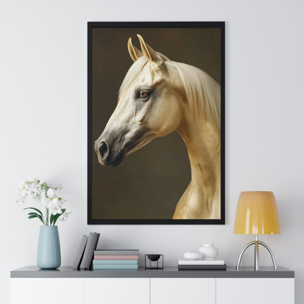Elegant Horse Framed Poster | Modern Wall Art | Equine Decor | Horse Lover Gift | Farmhouse Decor | Art for Animal Enthusiasts